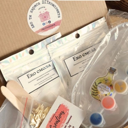 Творчески/Aрт комплект за „Направи си сам“ поставка от еко смола