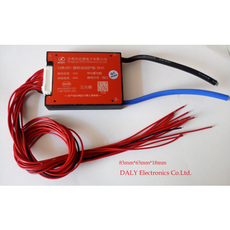 BMS  DALY Electronics Co.Ltd. герметичная 48 вольт 14s(58.8 вольт)  50ампер