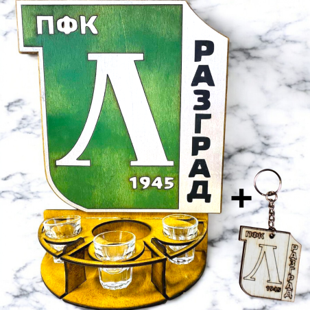 Тематичен мини бар за бутилка алкохол- Лудогорец