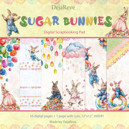 Sugar Bunnies - Digital Papers