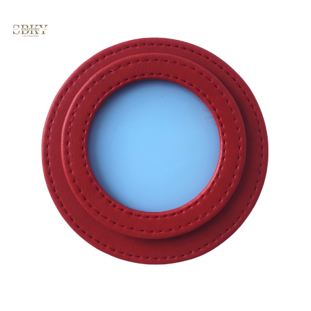 Shaker element with artificial leather, red color