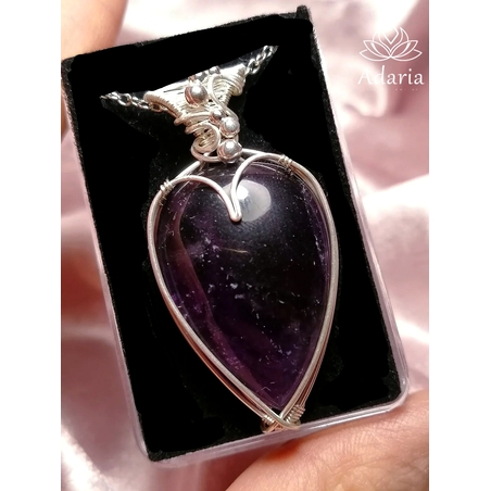 Сребърно колие с Аметист