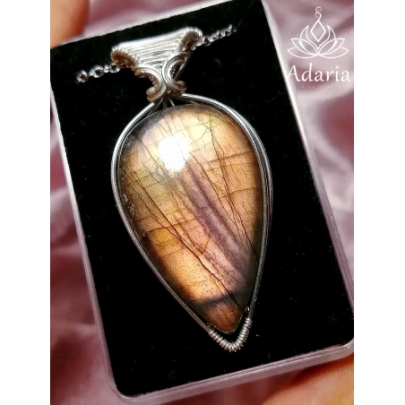 Сребърно колие с Лабрадорит