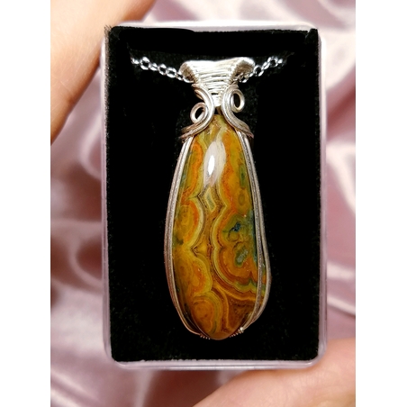 Сребърно колие с Орфеев Ахат