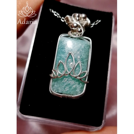 Сребърно колие с Амазонит