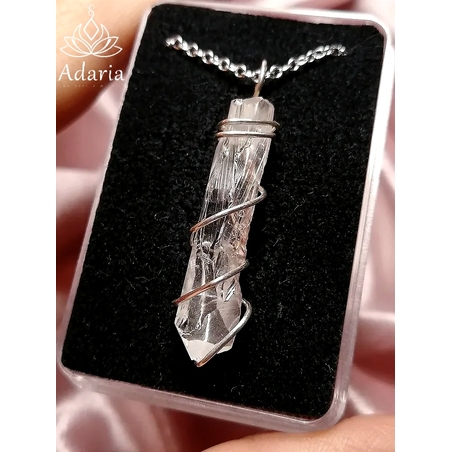 Сребърно колие с Планински кристал