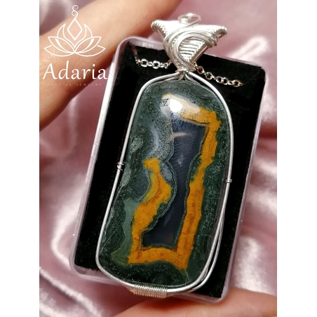 Сребърно колие с Орфеев Ахат