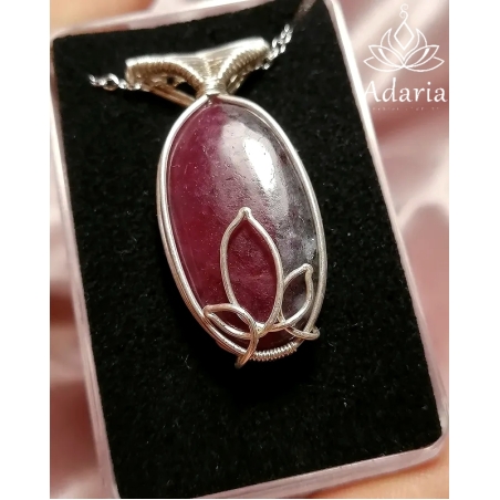 Сребърно колие с Рубин