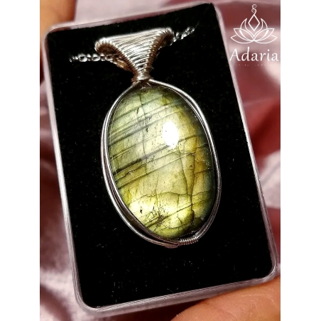 Сребърно колие с Лабрадорит