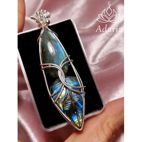 Сребърно колие с Лабрадорит и Марказит