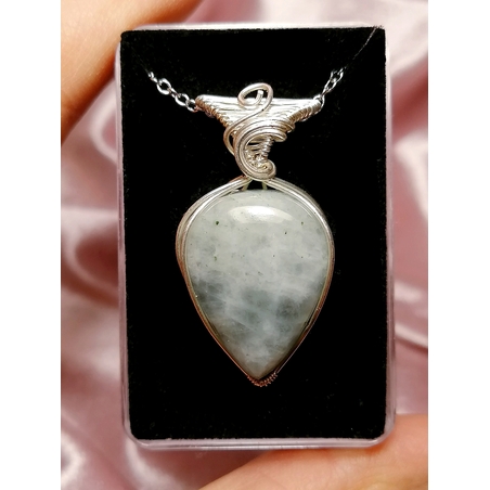 Сребърно колие с Аквамарин