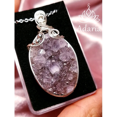 Сребърно колие с Аметист
