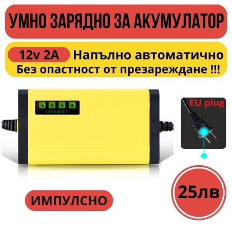 Смарт Импулсно Зарядно за Акумулатори 12v 2A