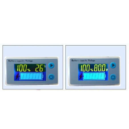 Волтметър с вграден термометър 10v-100v
