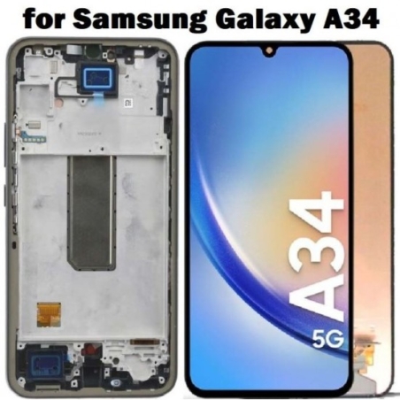 LCD Дисплей с тъчскрийн за Samsung A34 A346+Рамка OLED