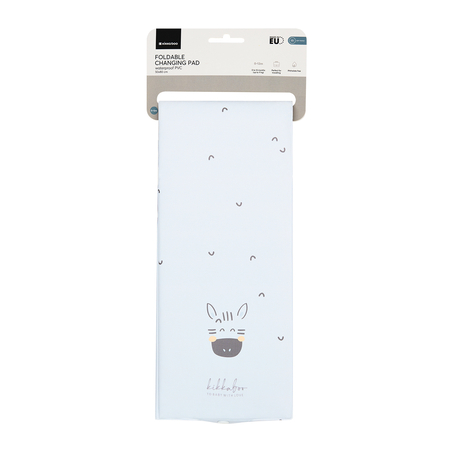 KikkaBoo Сгъваема PVC Подложка за Повиване 50х80см Stripy Friends Синя