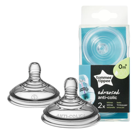 Tommee Tippee БИБЕРОН ANTI-COLIC SLOW - 1 КАПКА 0м+ (2 бр./оп.)