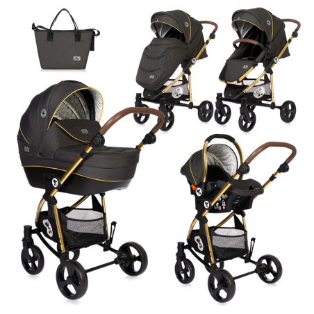 Д.КОЛИЧКА CRYSTA 3в1 LUXE BLACK + чанта