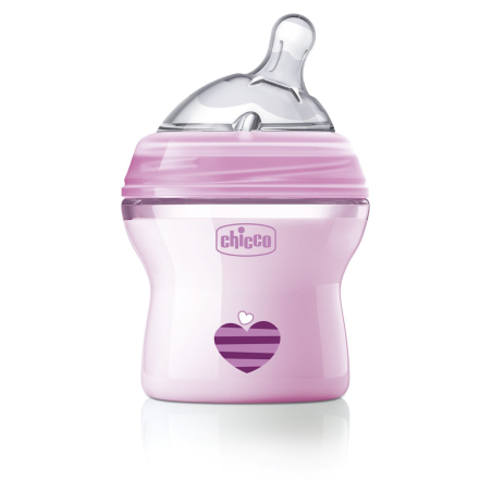 CHICCO Шише Natural Feeling РР0м+ 150 мл. за момиче