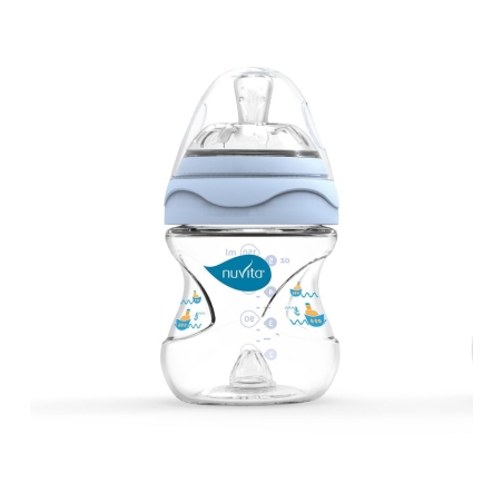  Шише за хранене 6010 Nuvita Mimic, 150 мл, Синьо 