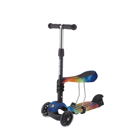 KikkaBoo Makani Тротинетка 3в1 Ride and Skate Rainbow