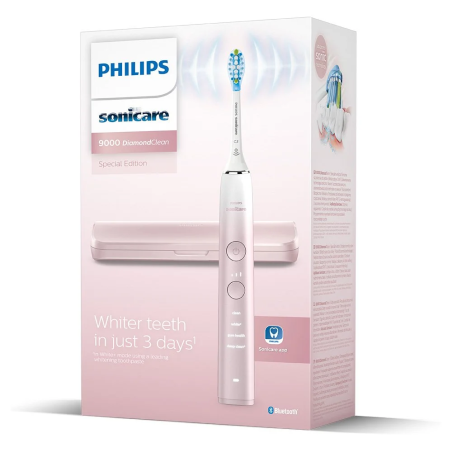Philips Sonicare DiamondClean 9000 HX9911/84 Звукова електрическа четка  с глава C3 Premium 4 режима с 3 интензитета с калъф за пътуване и Bluetooth