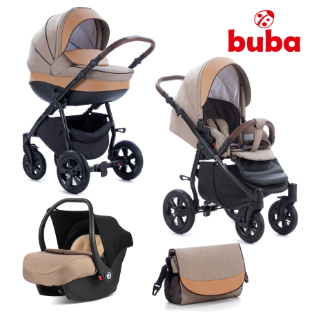 Бебешка количка 3в1 Buba Forester 598, бежова
