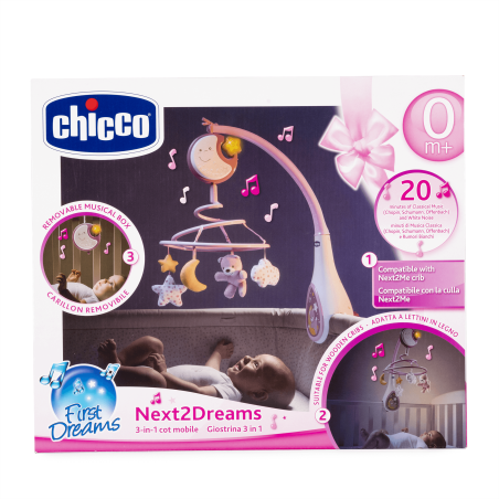 CHICCO Next 2 Me dreams въртележка Розова