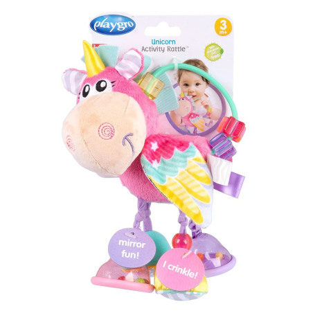 PLAYGRO Дрънкалка Кончето Хоп Троп 3м+ Розова 0183303