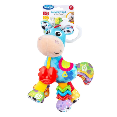 Playgro Activity Friend Конче Хоп Троп Плюшена активна играчка за закачване на количка или столче за кола от 0м+