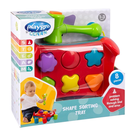 PLAYGRO АКТИВНА ИГРАЧКА С ФОРМИ ЗА ПОДРЕЖДАНЕ И ЧУК 12-36М