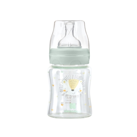 KikkaBoo Шише стъклено 120мл Jungle King Mint