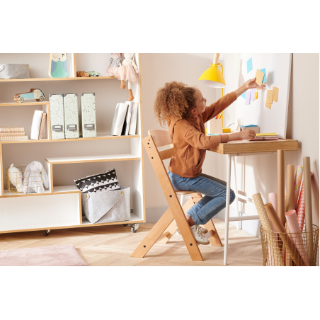  Столче за хранене KinderKraft ENOCK, Дървено/бели крака 