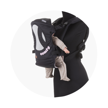 Chipolino  Детско кенгуру COMFY Черно Розово