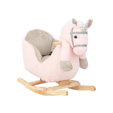KikkaBoo Люлка със седалка и звук Pink Horse