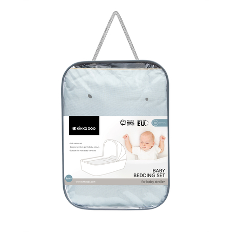 KikkaBoo Бебешки Спален Комплект за Количка 6 Части Stripy Friends