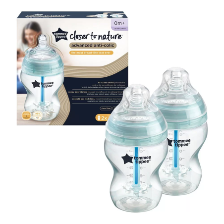 Tommee Tippee ШИШЕ ЗА ХРАНЕНЕ ANTI-COLIC+ 260 ml (2 бр./оп.)