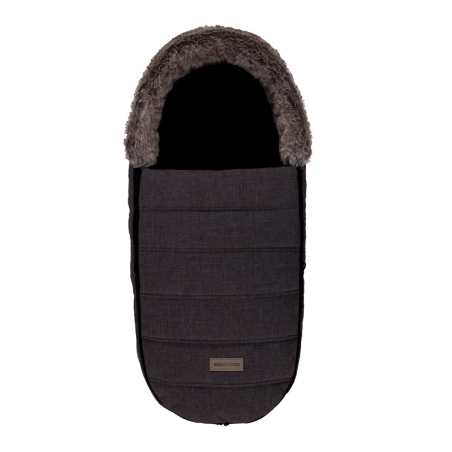 Чувалче за количка Fur Melange Black