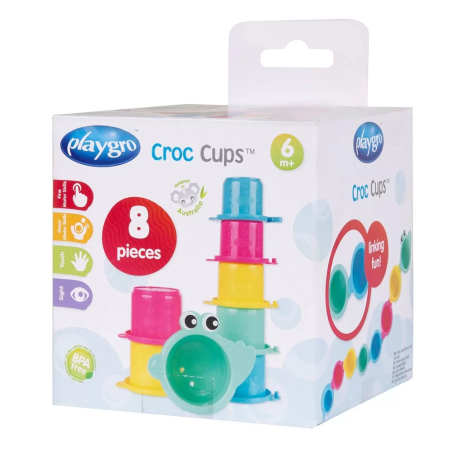 PLAYGRO ЧАШИ КОНСТРУКТОР КРОКОДИЛ 6М+