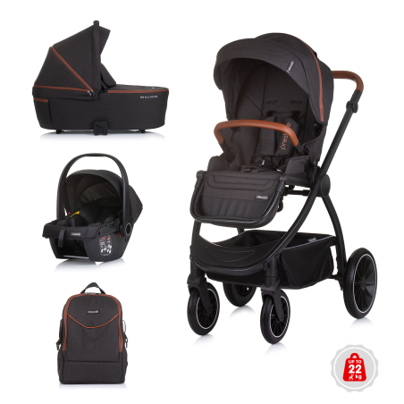Chipolino Детска Количка 3в1 Престиж Къпина