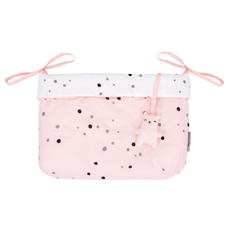 KikkaBoo Кош за памперси с връзки Bear with me Pink
