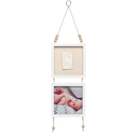 BABY ART MY BABY STILE  РАМКА ЗА ЗАКАЧАНЕ С ОТПЕЧАТЪК И СНИМКА HANGING FRAME  БЯЛ ЦВЯТ
