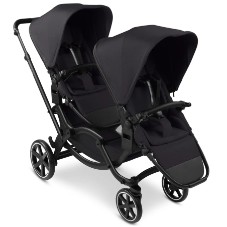 ABC Design Double Stroller Zoom 2 Coal Комбинирана Детска Количка за Близнаци