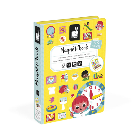Janod Magneti'Book Магнитна Книга Часовник