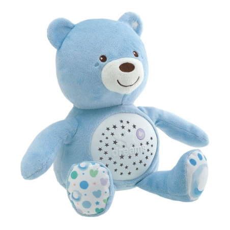 CHICCO Плюшена Играчка  Прожектор Baby Bear Синьо