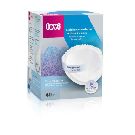 Подплънки за кърма с гел Discreet Elegance бели 40 бр