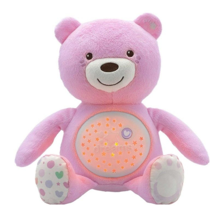 CHICCO Плюшена Играчка  Прожектор Baby Bear Розова