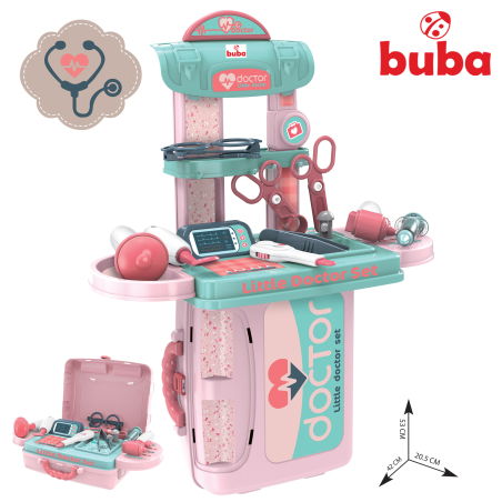  Детски лекарски комплект Buba Little Doctor 008-975, Син/розов 