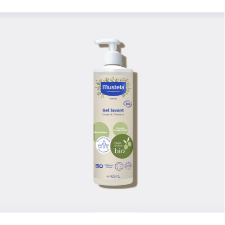 Mustela Organic Измивен Гел 400 ml