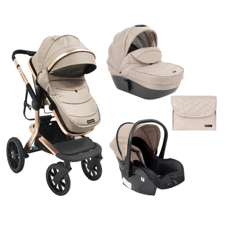 Комбинирана количка 3в1 с твърд кош Irene Beige 2023